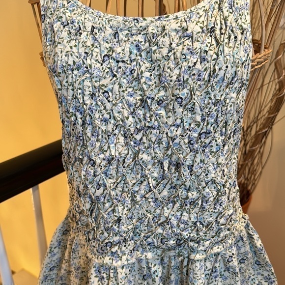 Free people NWT cream color with blue purple flowers 🌺 - Picture 2 of 10